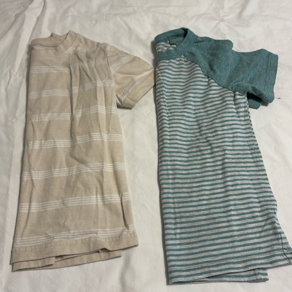 Cat & Jack & Jumping Beans 4T short sleeve shirts Tan & white & green & white